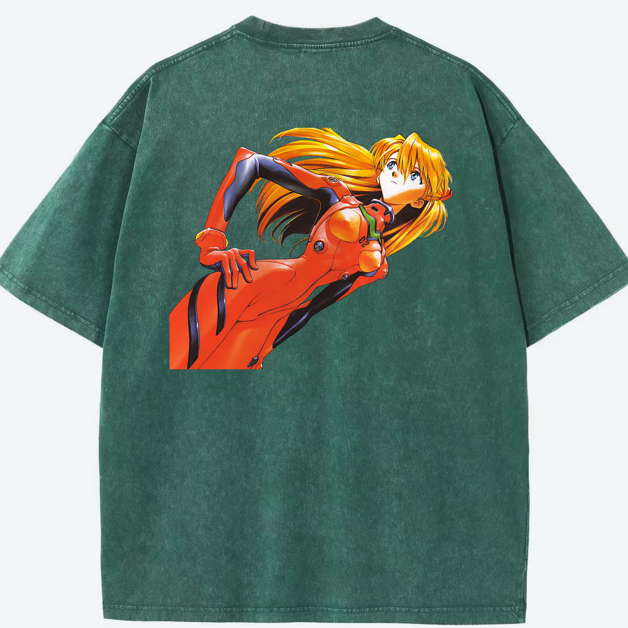 （画像用） EVA 新世紀エヴァンゲリオン 綿100% ヴィンテージ風 半袖Tシャツ（背面プリント）